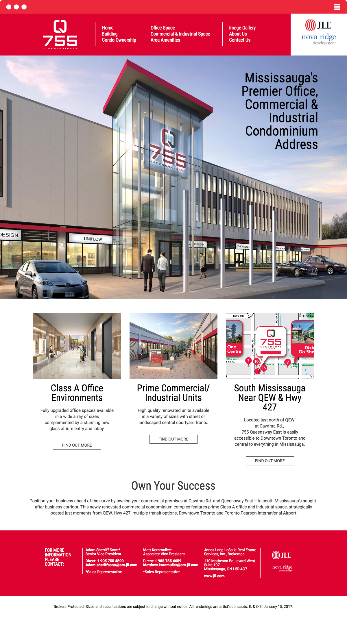 755 Queensway East Website Made By Frame Drive Agency