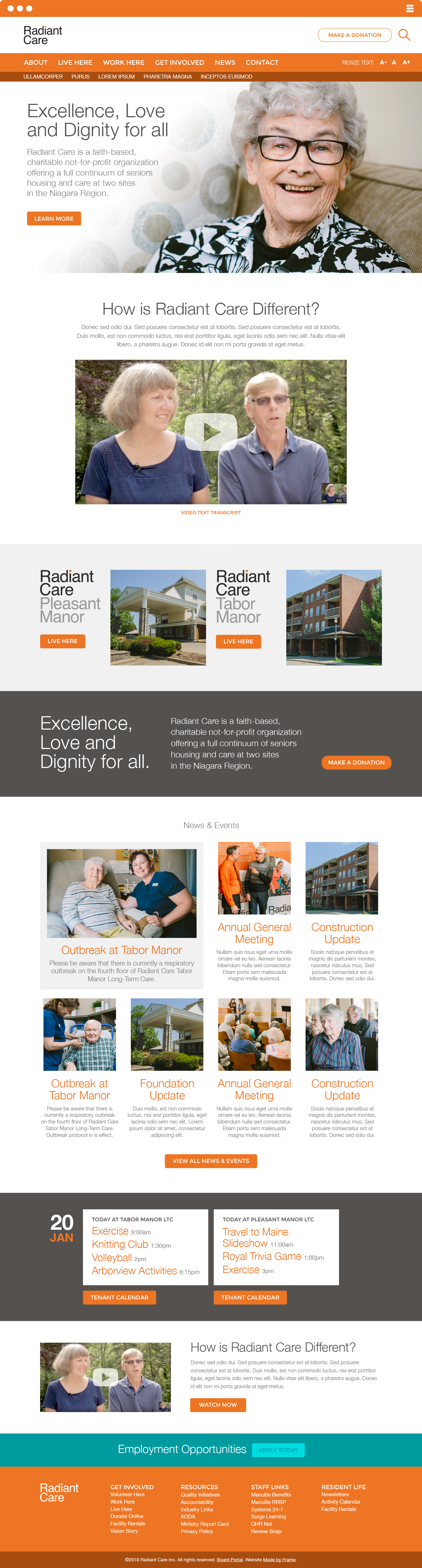 Radiant Care Website Made By Frame Mark Elliotson